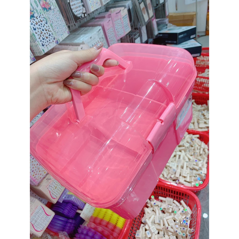 Cốp Nhựa Đựng Đồ Nail Màu Hồng Tiện Lợi – Cốp Đựng Đồ Nail Giá Rẻ  - Tổng Kho Chuyên nail Mi
