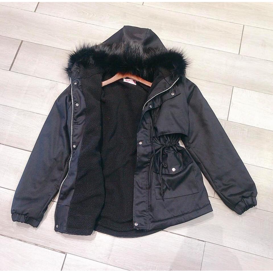 Áo khoác kaki lót lông siêu ấm