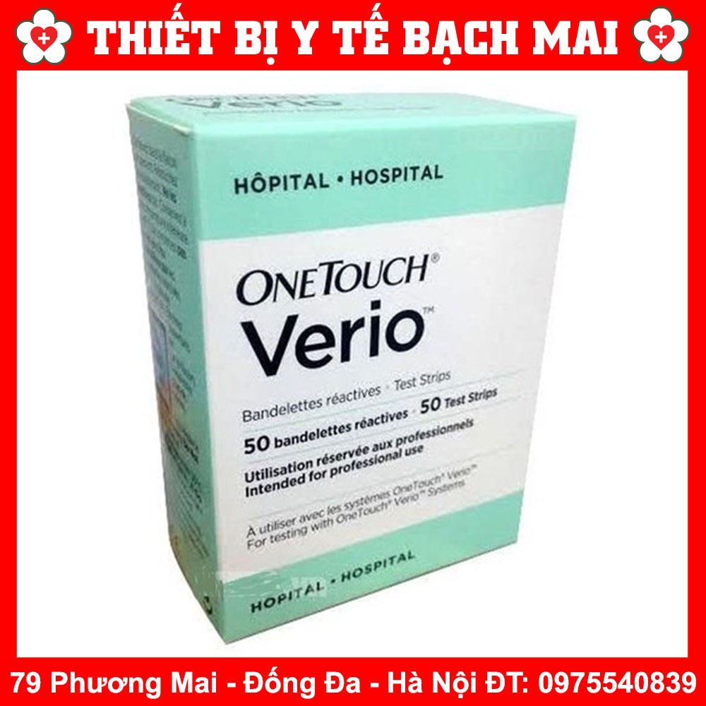 Que Thử Đường Huyết Johnson &amp; Johnson OneTouch Verio Pro Plus Hộp 50 Que