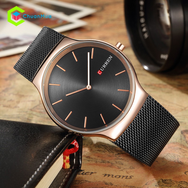 Đồng hồ Nam CURREN 8256 Chống Nước 3ATM Mặt 40x45mm - DHA484 CR8256