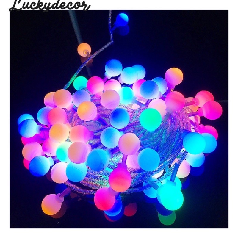 Đèn Led Bóng Tròn Đủ Màu 3m/6m cắm điện Trang Trí Nhà Cửa Sân Vườn