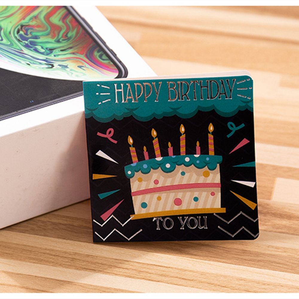 Thiệp chúc mừng sinh nhật/ tiệc cưới xinh xắn tùy chọn màu sắc và họa tiết