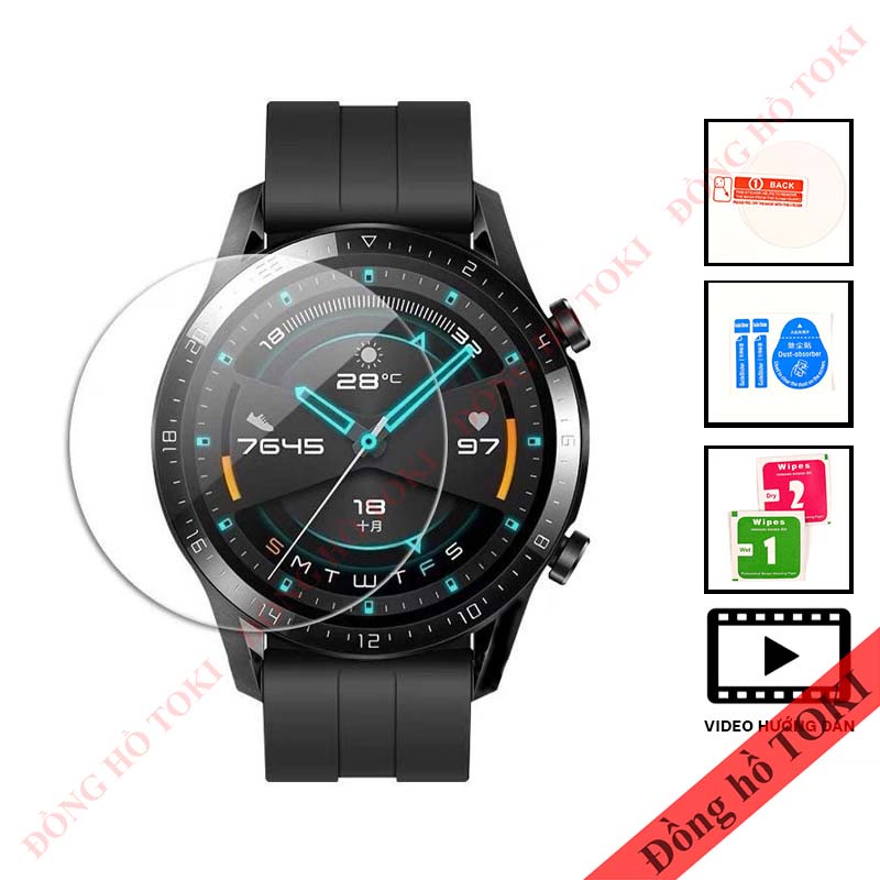 Tấm dán cường lực chống xước vỡ kính đồng hồ mặt tròn các cỡ từ 23mm đến 40mm