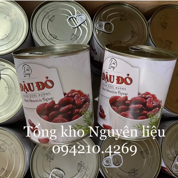 Đậu Đỏ Đóng Hộp/Đậu Đỏ Nước Đường CÁT LONG lon 830gr THƠM BÙI MỀM NGON