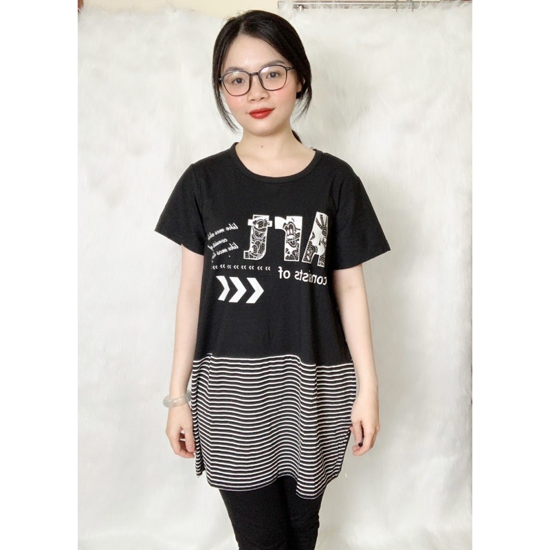 Áo thun cổ tròn freesize đên 65kg (bầu bí bon chen) | BigBuy360 - bigbuy360.vn