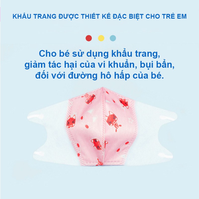 Khẩu trang cho bé, Set 10 khẩu trang bé trai và bé gái nhiều họa tiết 0-12 tuổi bảo vệ đường hô hấp Baby-S – SM017