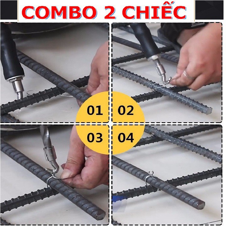 Combo 2 Móc xoay buộc thép Móc buộc sắt, Móc buộc thép, móc xoay buộc thép loại 1