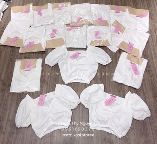 Áo croptop tay bồng