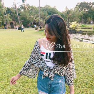 [ MỚI - Kimono đi biển vải voan hoa nhí