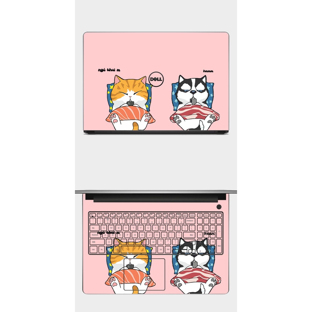 [MÈO CUTE 2] Skin dán Laptop in hình Mèo cute. Đủ các dòng máy: Asus. Acer, Dell, HP,... In hình theo yêu cầu