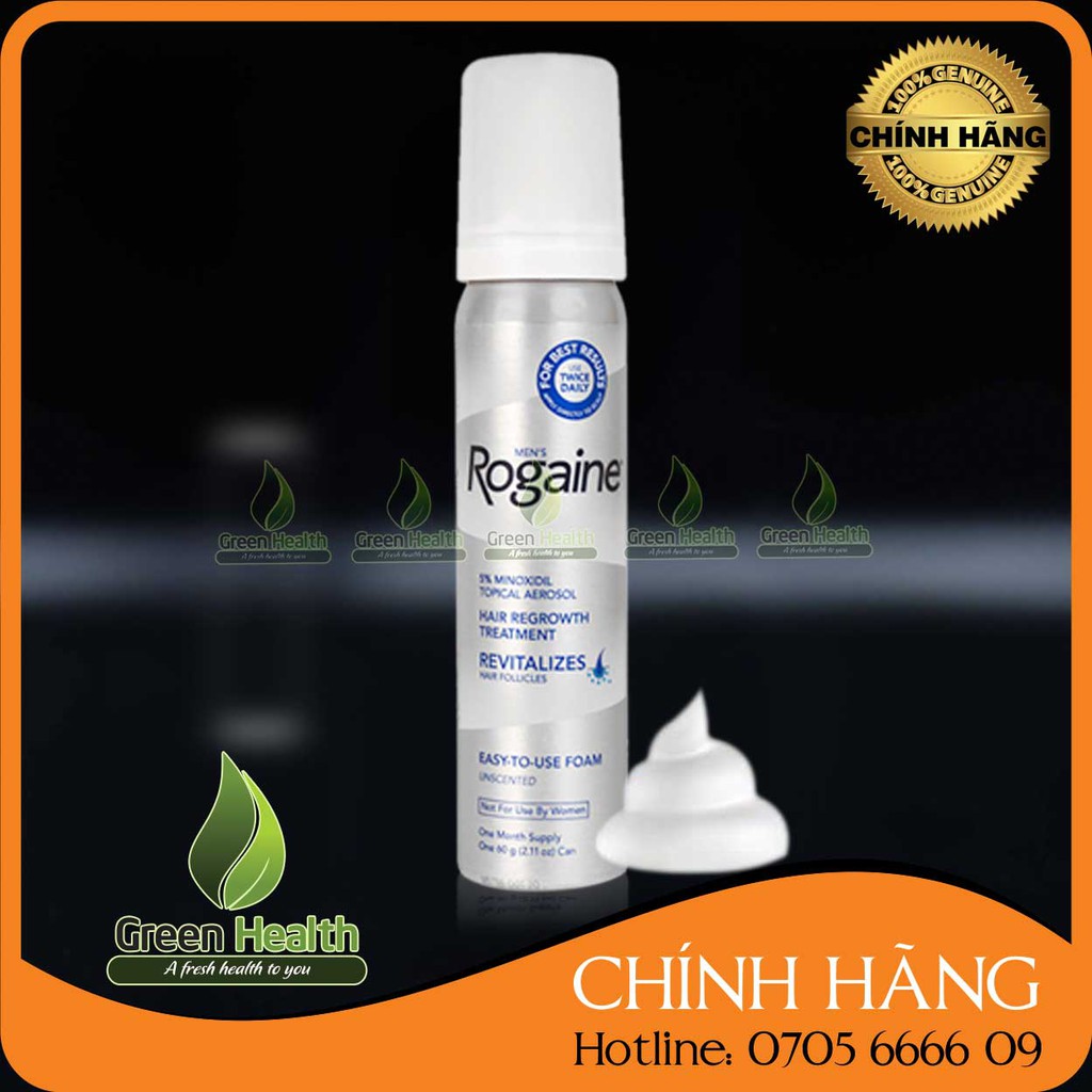 Thuốc mọc râu tóc Minoxidil 5% Foam Rogaine