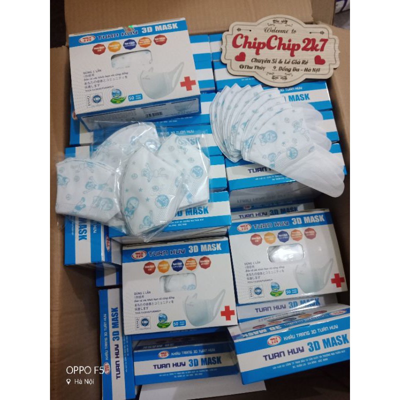 (3d bé)Hộp khẩu trang 3d cho bé 50 cái | BigBuy360 - bigbuy360.vn
