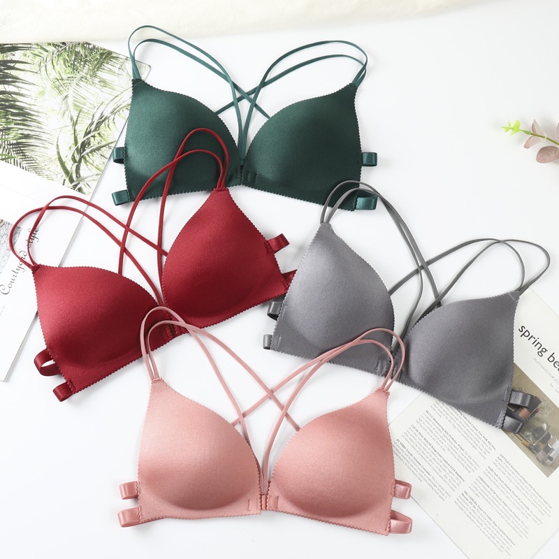 Áo bra su đúc cài trước không gọng đệm bàn tay dây chéo lưng nâng ngực tạo form ngực sexy MARICO freeship.