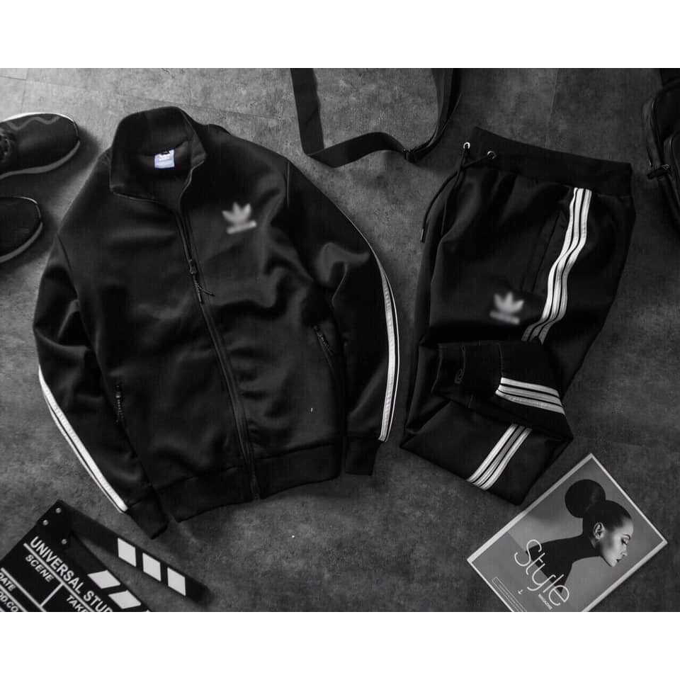 Bộ thể thao nam 2 màu sọc đen trắng | BigBuy360 - bigbuy360.vn