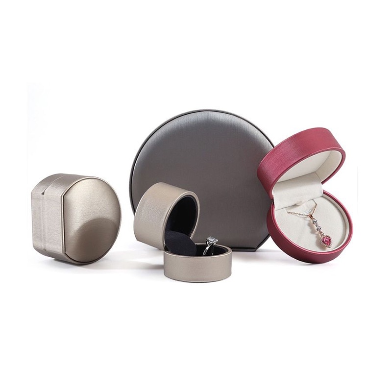 Hộp Đựng Trang Sức Hình Tròn Bằng Da PU