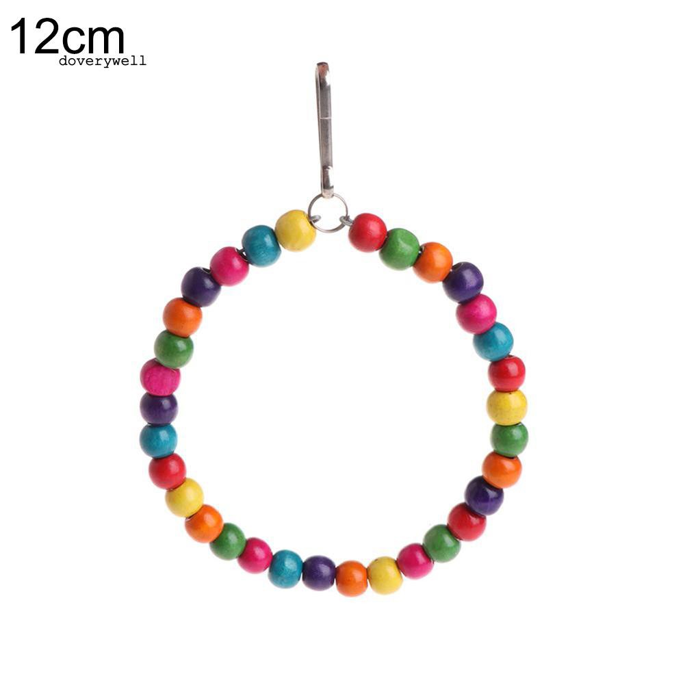 Vòng chuỗi hạt nhiều màu sắc treo lồng làm đồ chơi cho vẹt
