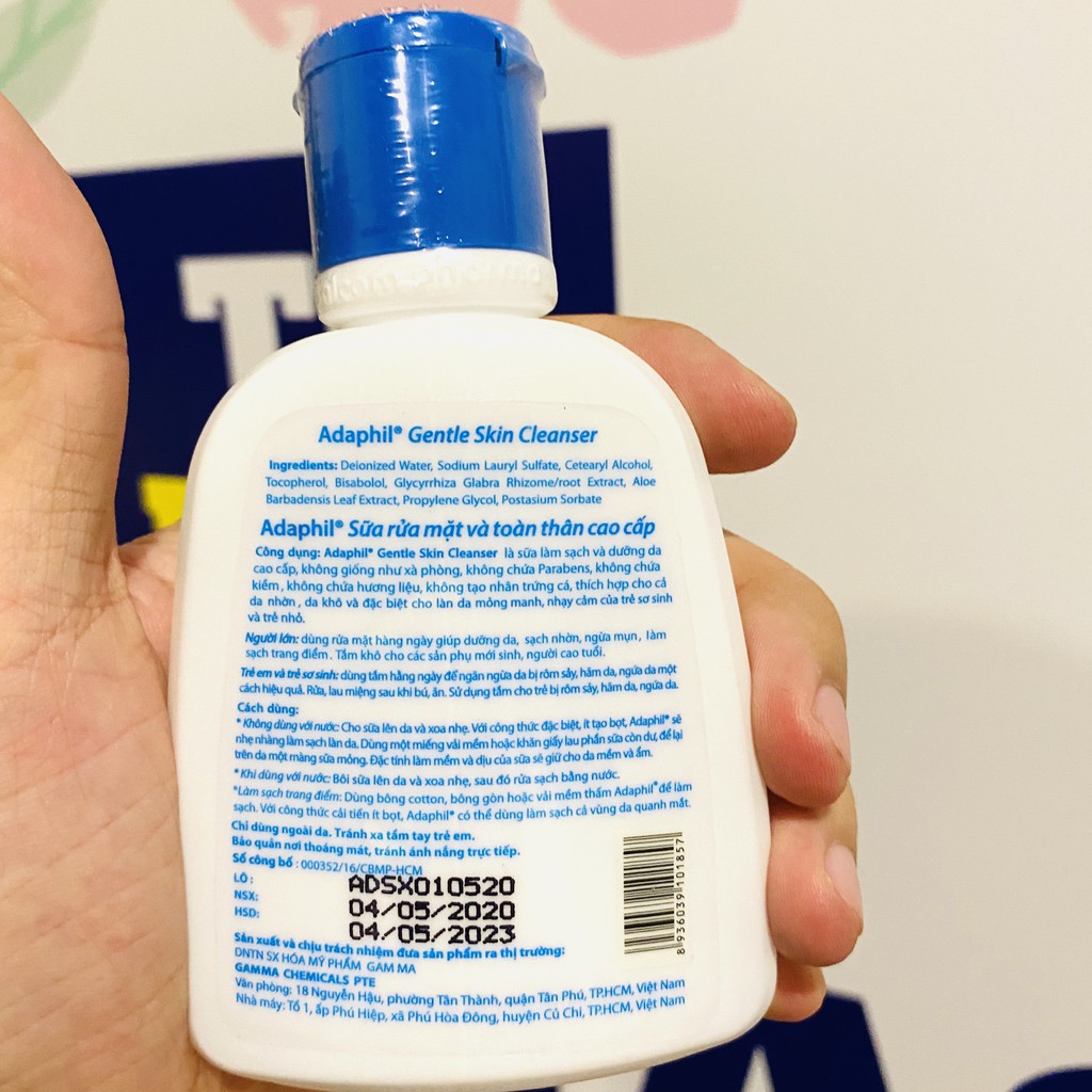 Sữa Rửa Mặt Và Toàn Thân Da Dầu Mụn Gamma Adaphil Skin Cleanser 125ml | BigBuy360 - bigbuy360.vn