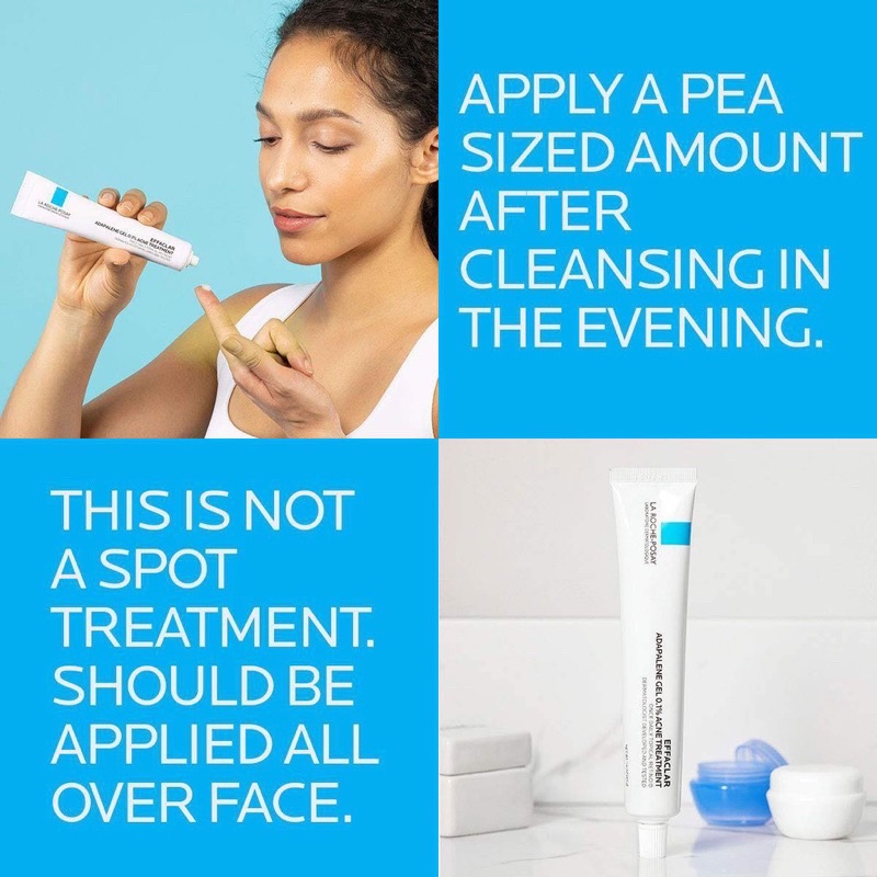 Gel ngăn ngừa mụn La Roche- Posay Effaclar Adapalene 0.1% Acne Treatment 45g