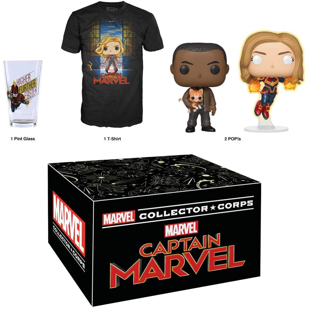 Chính Hãng Funko Hộp Funko Marvel Collector Corps: Captain Marvel áo size M