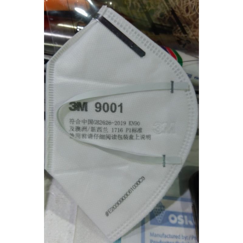 Khẩu trang 3M 9001 N90 chính hãng 3M VN phân phối lọc bụi mịn PM 2.5 hiệu suất lọc 90%.