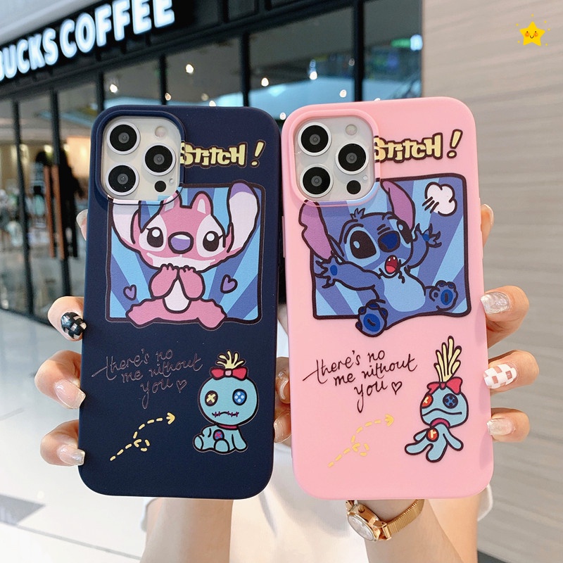 Casing iPhone 11 12 13 Pro Max XS XR X i13 Mini 8 7 6s 6 Plus SE2 5 5s SE Stitch Cute Cartoon Phone Case Shockproof Untra-thin Soft Silicone Cover
