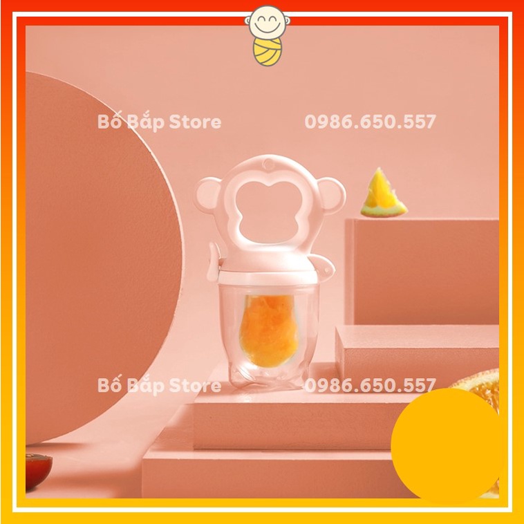 Túi Nhai Ăn Dặm VCOOL Cho Bé, Núm Nhai Ăn Trái Cây, Hoa Quả Chống Hóc Cho Trẻ