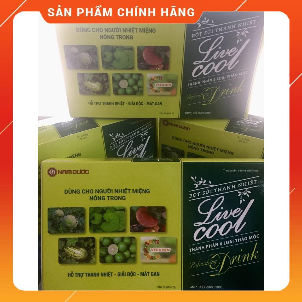 Bột sủi thanh nhiệt Live cool - Thanh nhiệt mát gan - 10 gói x 7gram