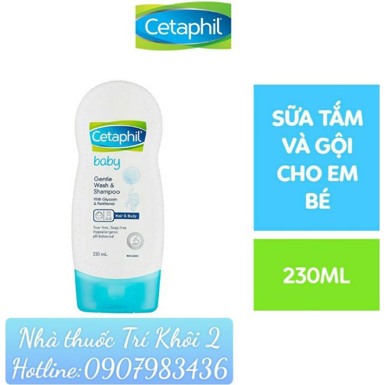 Sữa tắm gội 2 trong 1 Cetaphil Baby Gentle Wash & Shampoo 230 ml