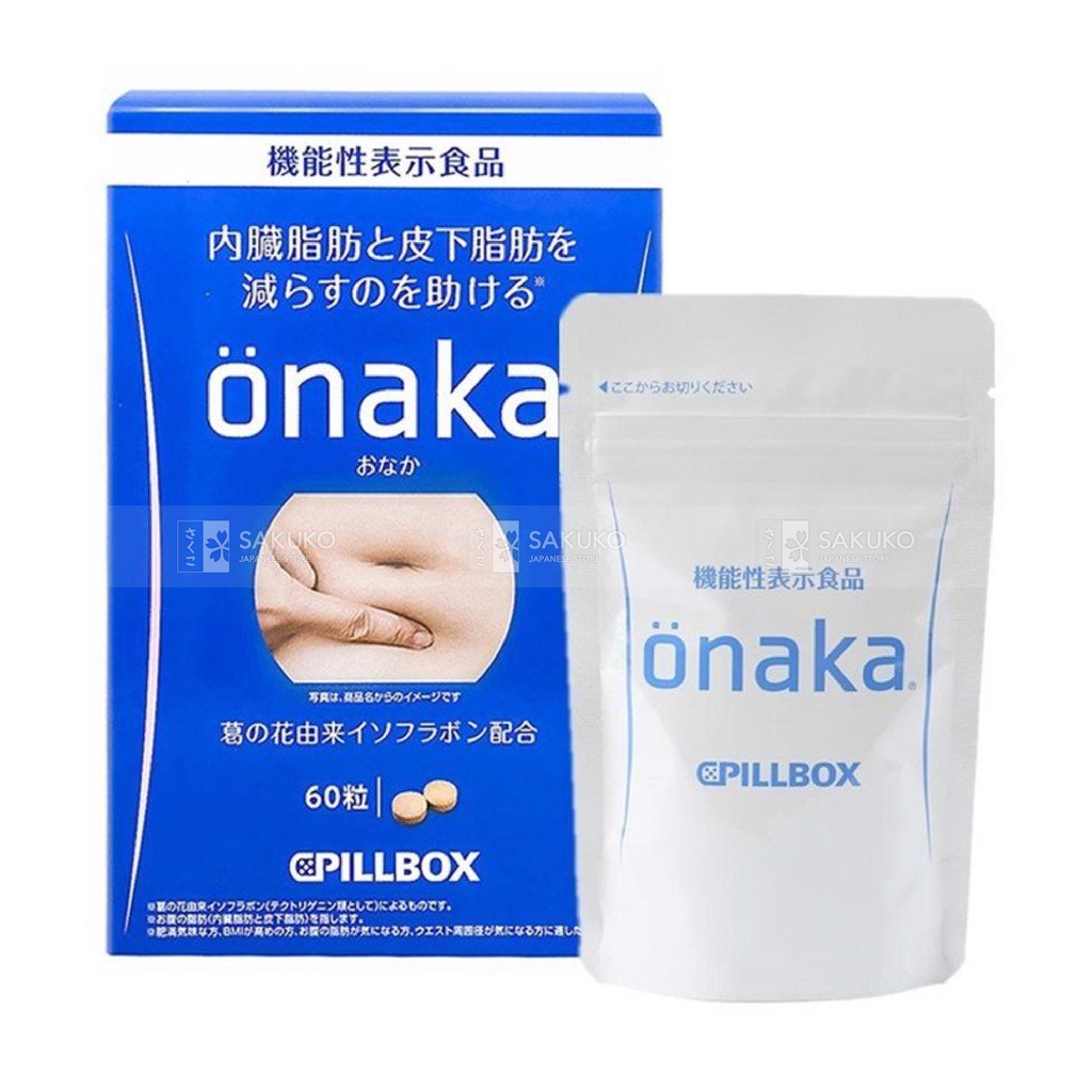 Viên uống giảm mỡ bụng Pillbox Onaka 60 viên - chuyên sỉ nội địa nhật