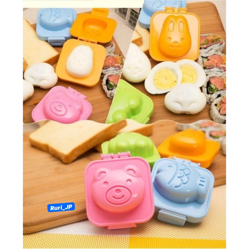 Khuôn cơm, trứng làm bánh, Bento tạo hình cá, ô tô, gấu, thỏ - hàng nội địa Nhật Bản Kokubo