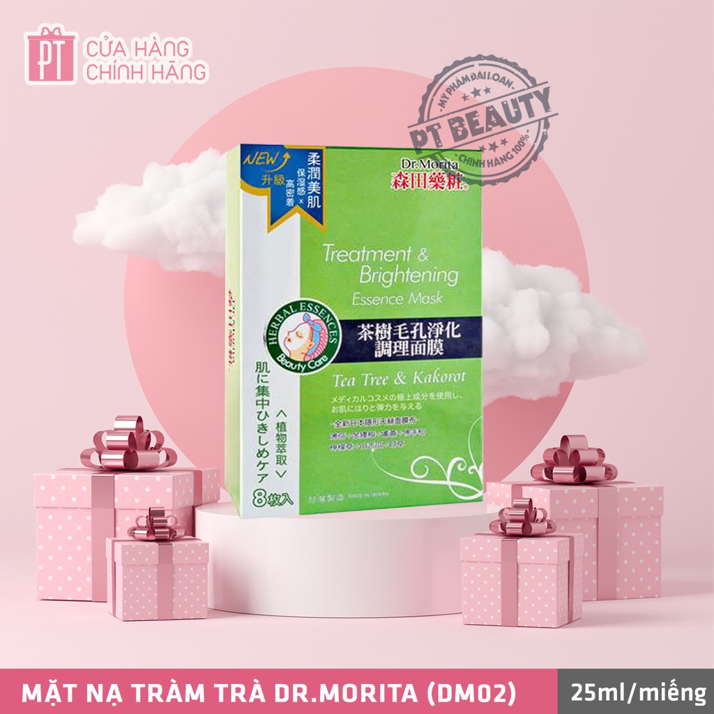 Dr.Morira Đài Loan - Mặt nạ Tràm trà hộp 8 miếng