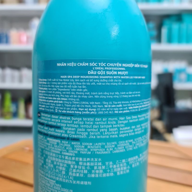 Dầu gội và dầu hấp L'oreal hair spa suôn mượt 1500ml - 1000ml 600ml 500ml