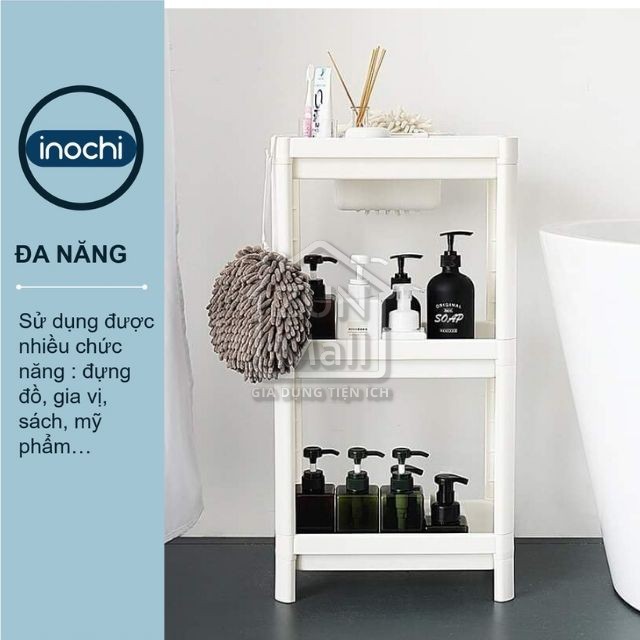 Kệ Đa Năng 3 Tầng Inochi Bằng Nhựa - Dùng Để Đựng Gia Vị Nhà Bếp Đựng Đồ Thực Phẩm Hoặc Làm Giá Để Đồ Nhà Tắm Phòng Ngủ