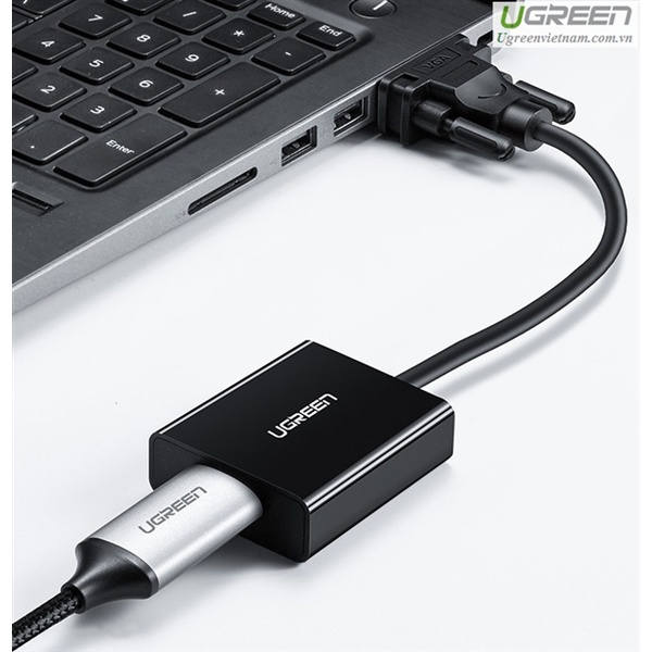 Cáp chuyển đổi VGA to HDMI + Audio chính hãng Ugreen 60814 cao cấp