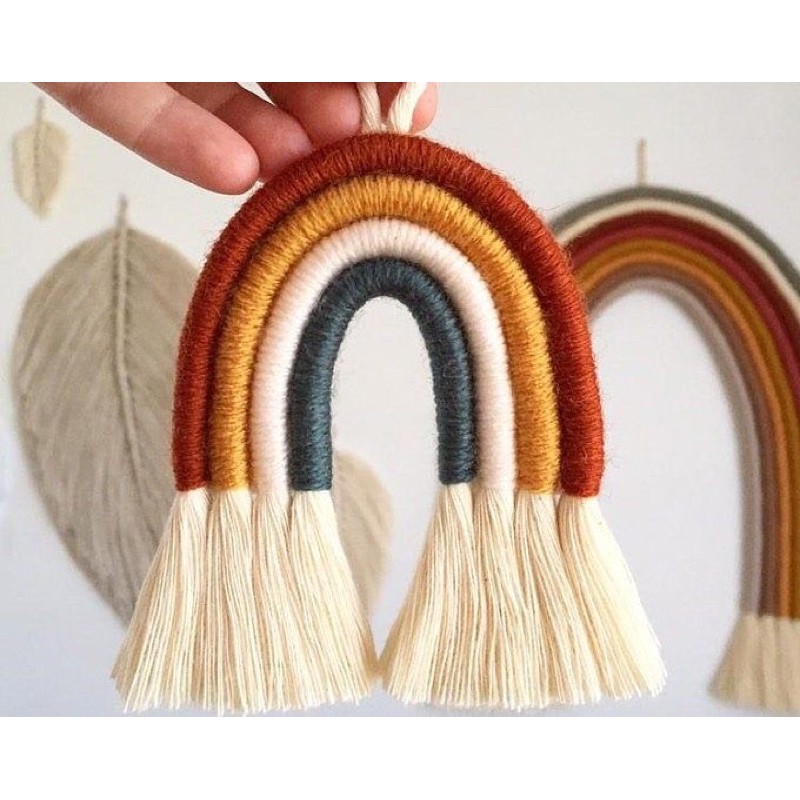 Cầu vồng trang trí Macrame