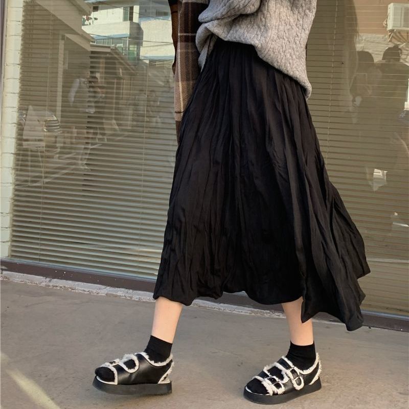 Chân Váy Xếp Ly Lưng Cao Thiết Kế Mới Thời Trang Mùa Xuân Dành Cho Nữ Size s 2022