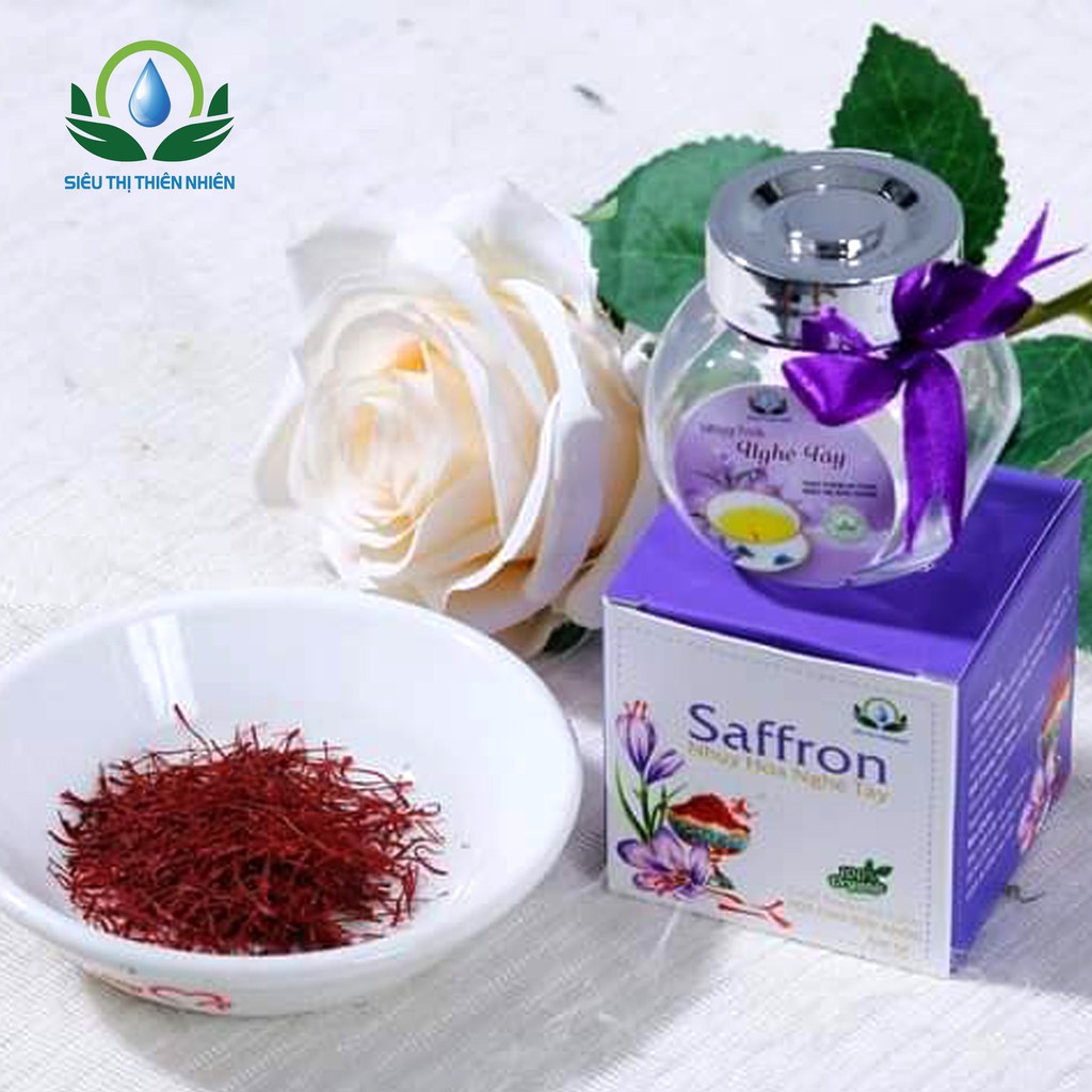 Nhụy hoa nghệ tây Mộc Sắc lọ 1 gam, nhụy hoa (Saffron) cao cấp của Siêu Thị Thiên Nhiên