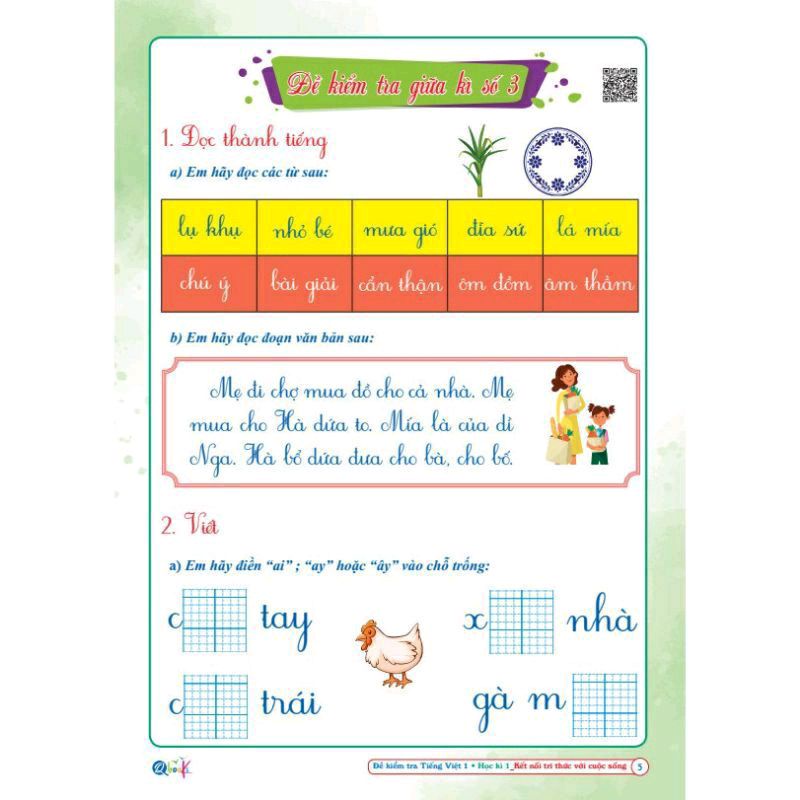 Sách - Combo Đề Kiểm Tra Toán Và Tiếng Việt Lớp 1 - Kết Nối Tri Thức Với Cuộc Sống - Học Kì 1