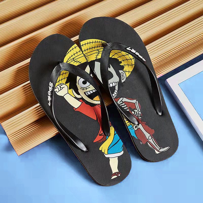 Dép Xỏ Ngón In Hình Luffy One Piece Chống Trượt Thời Trang Mùa Hè Cho Nam