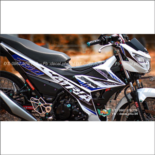 Tem Rời Satria Trắng xanh Racing (K)