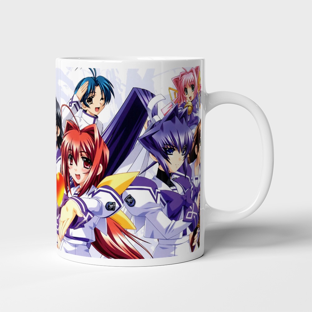 Cốc uống nước Anime, ly in hình MUV LUV - Mẫu 1. Nhận in theo yêu cầu