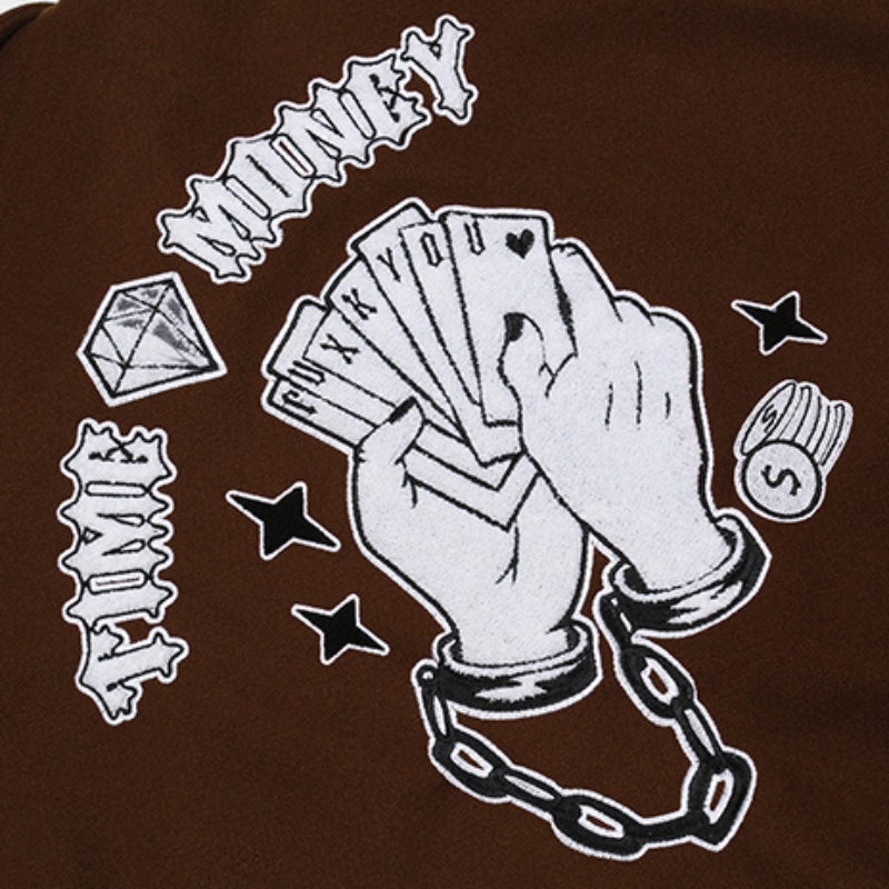 Áo khoác bóng chày thêu chữ phong cách nam tính sành điệu