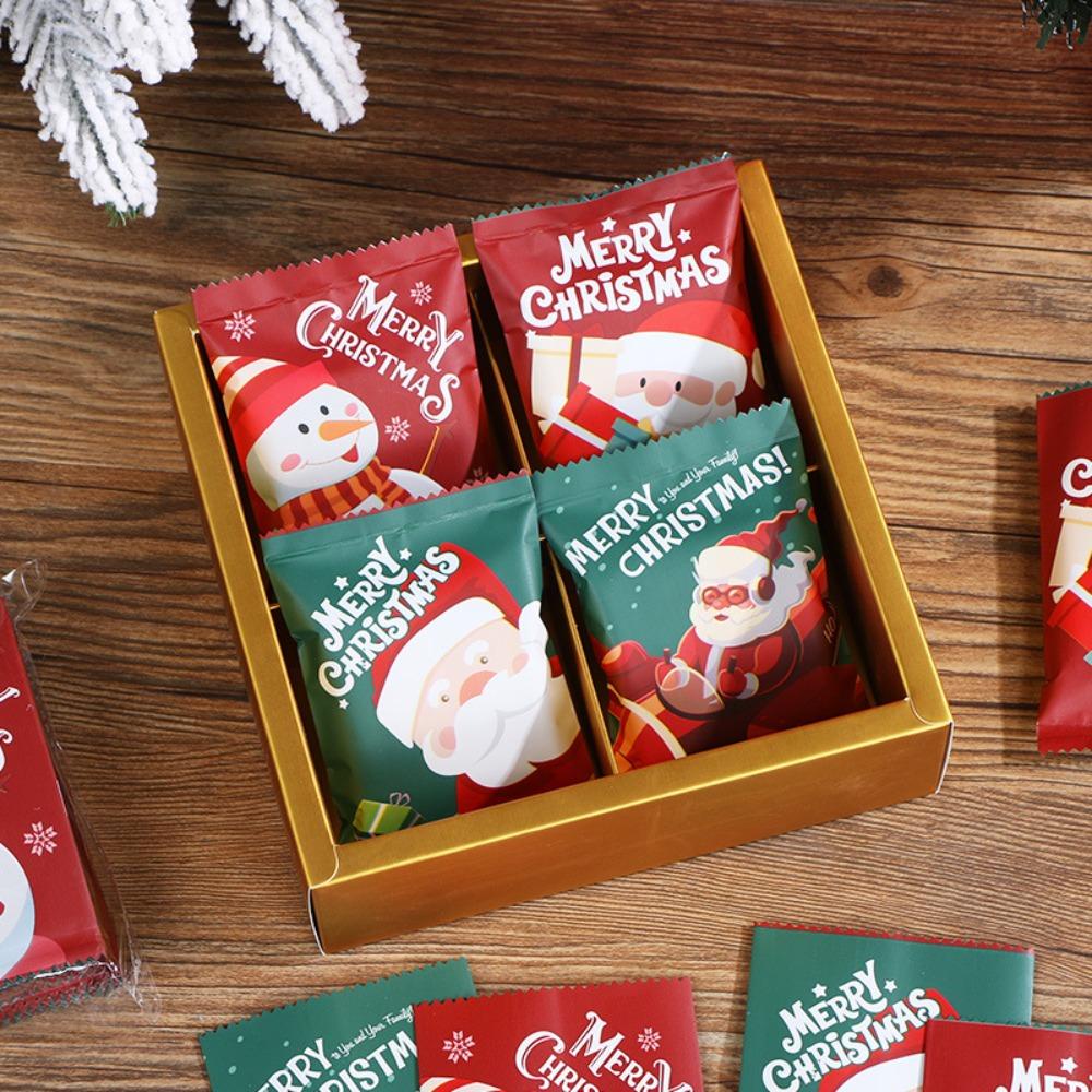 CHOOKEY Set 100 Túi Đựng Quà Giáng Sinh Năm Mới, Ông Già Noel, Người Tuyết