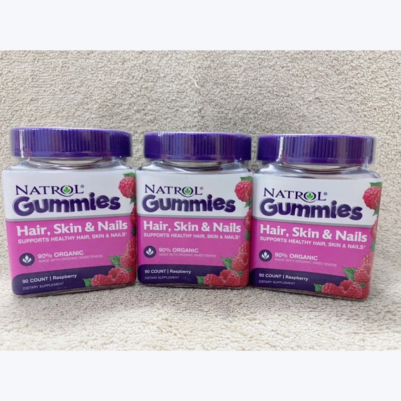 Kẹo Natrol Gummies Hair Skin Nail 90 viên.