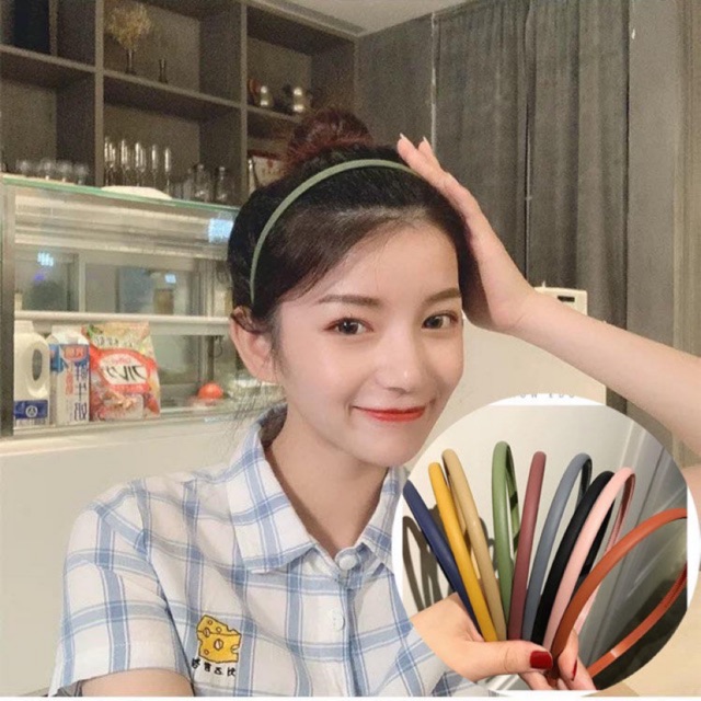 Băng Đô Cài Tóc Nhung Mờ Màu Kẹo Ngọt Cho Nữ