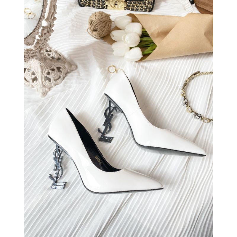 Giày Cao Gót 10 Gót Chữ Da Bóng Mềm Êm Fullbox Bill Túi Hãng Cao Cấp