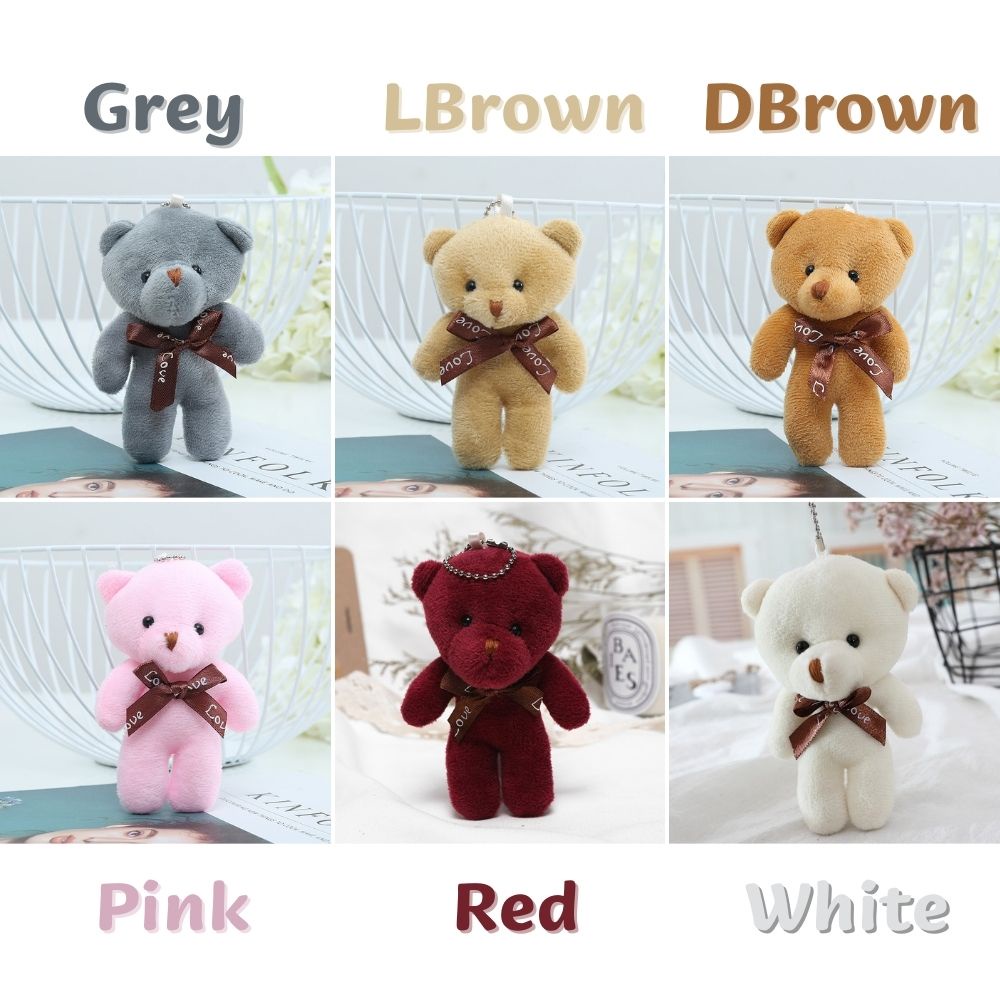 1 móc khóa gấu bông chất liệu PP cotton mềm dễ thương