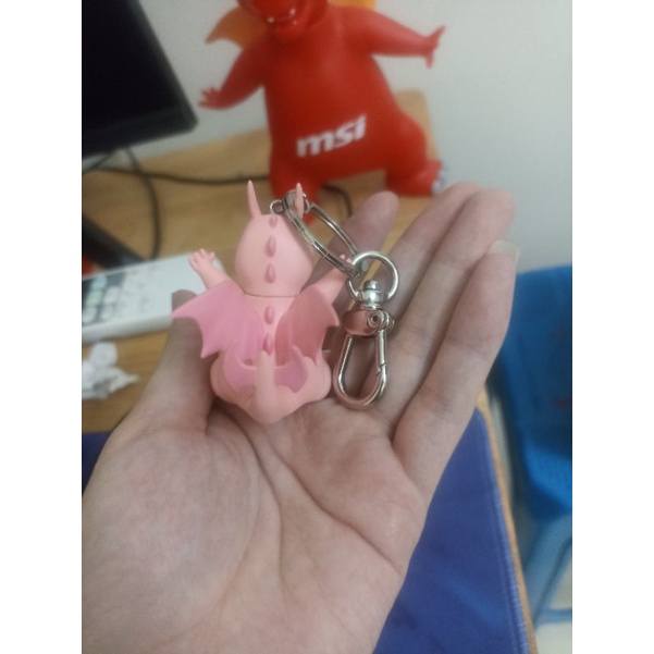 Móc khóa rồng MSI pink
