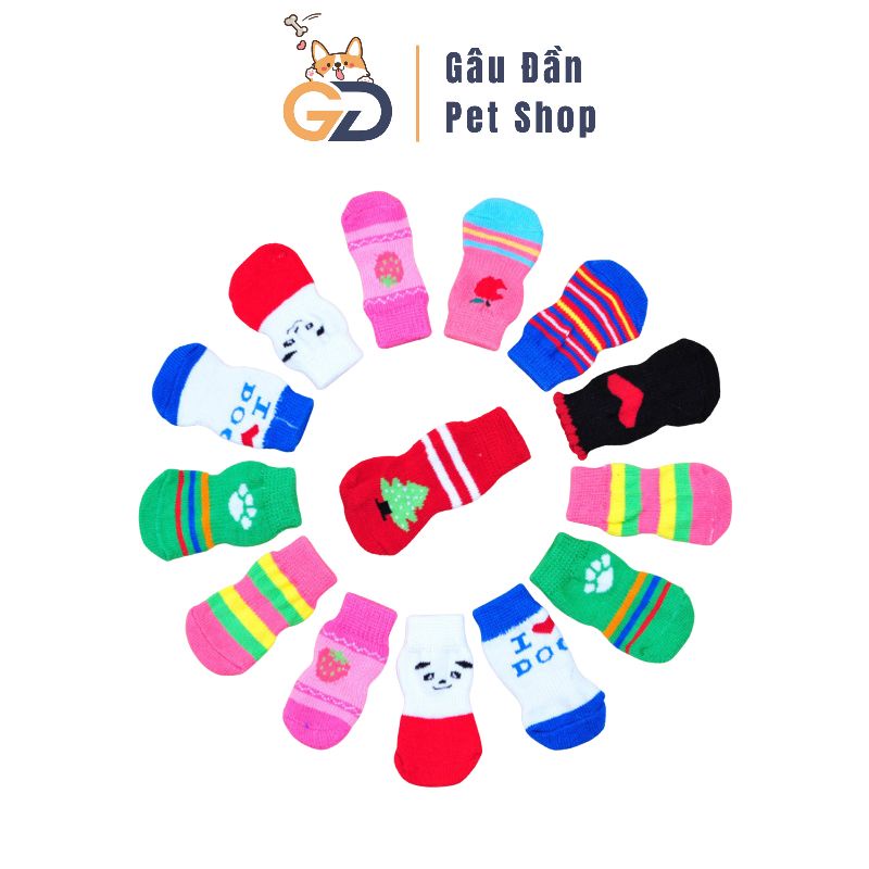 Tất Cho Chó Mèo - Bộ Tất 4 Chân Cho Chó Mèo