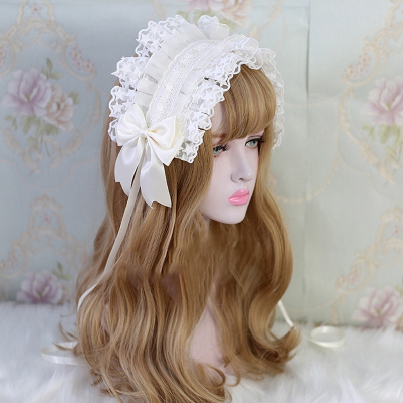 Băng Đô Nơ Ren Đính Ngôi Sao Phong Cách Lolita Cổ Điển